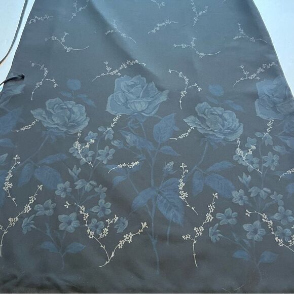 Beautiful Vintage Impressions Maxi Dress with gauze overlay Size M Black/Blue - Picture 1 of 10